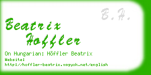 beatrix hoffler business card